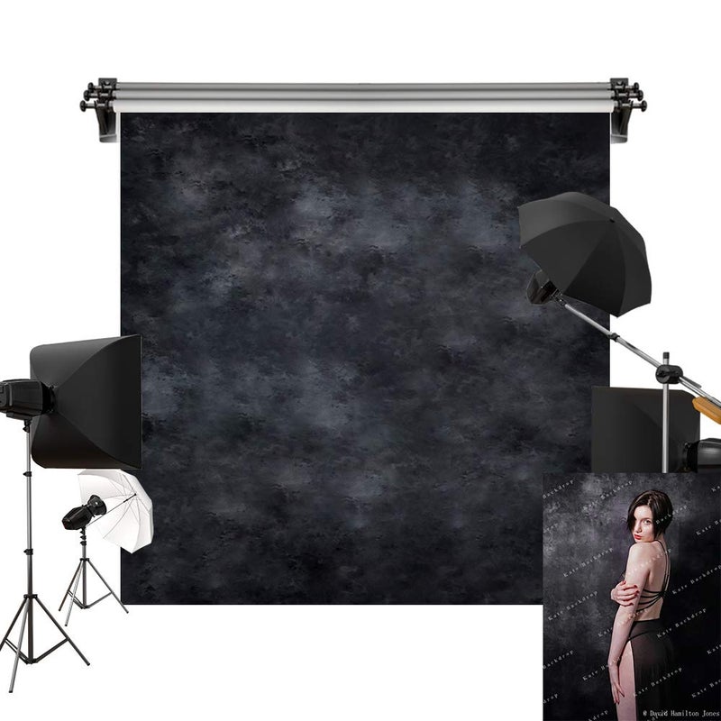 Kate 10x10ft/3x3m Black Photo Backdrop Dark Textured Backgrounds Portrait Photography Studio Prop - Image 1